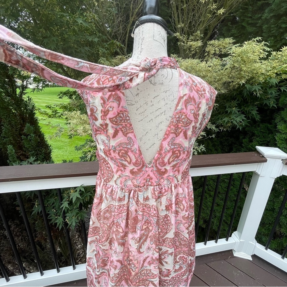 FREE People Velvet All The Time mini dress pink print size Small - Picture 8 of 14